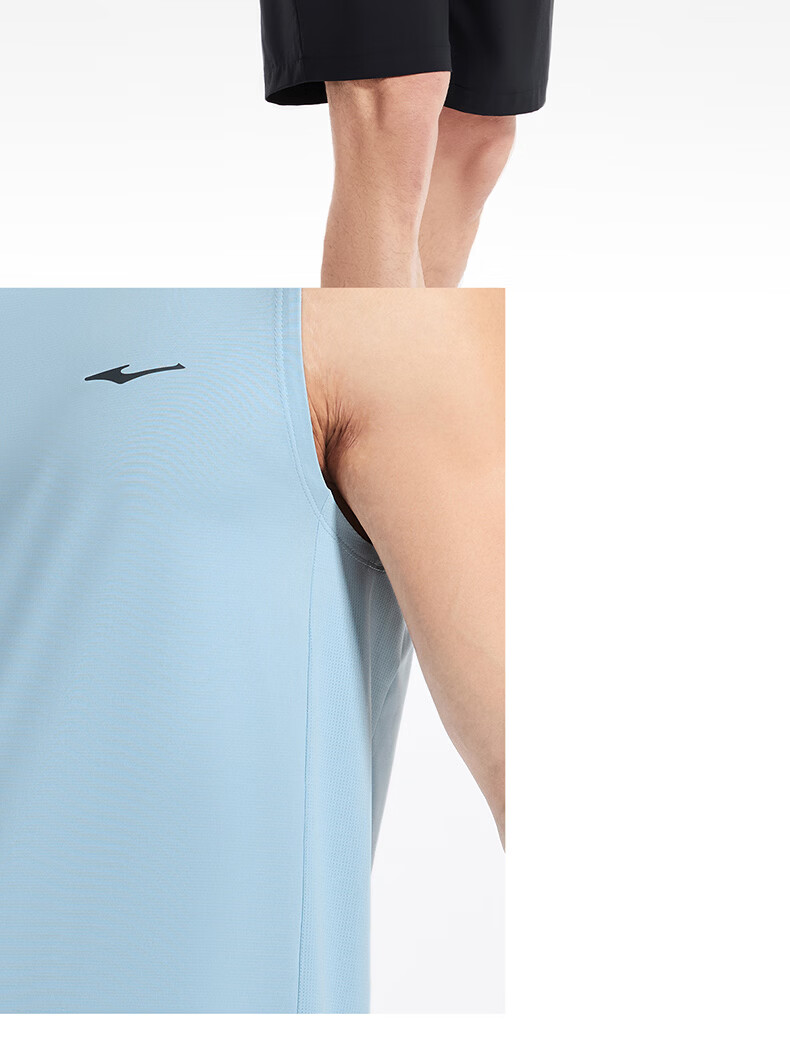 Erke Men's Sports Vest Summer Moisture-Wicking Quick-Dry Ice Feel Crew Neck Sleeveless T-Shirt Outdoor Casual Base Layer Shirt 22