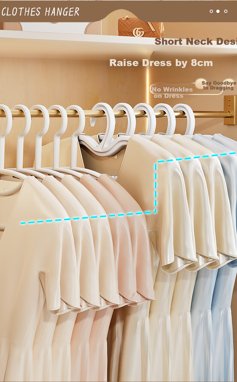Jialifang Resin Children's Hangers, Non-Slip, Seamless, Thickened Drying Rack, Pack of 10, 35cm, for Infants And Toddlers 4