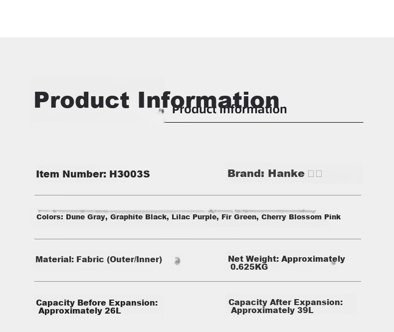 HANKE Foldable Travel Bag Women Luggage Bag Men Handbag 39L Large Capacity Expandable Carry-on Storage Dune Gray 6
