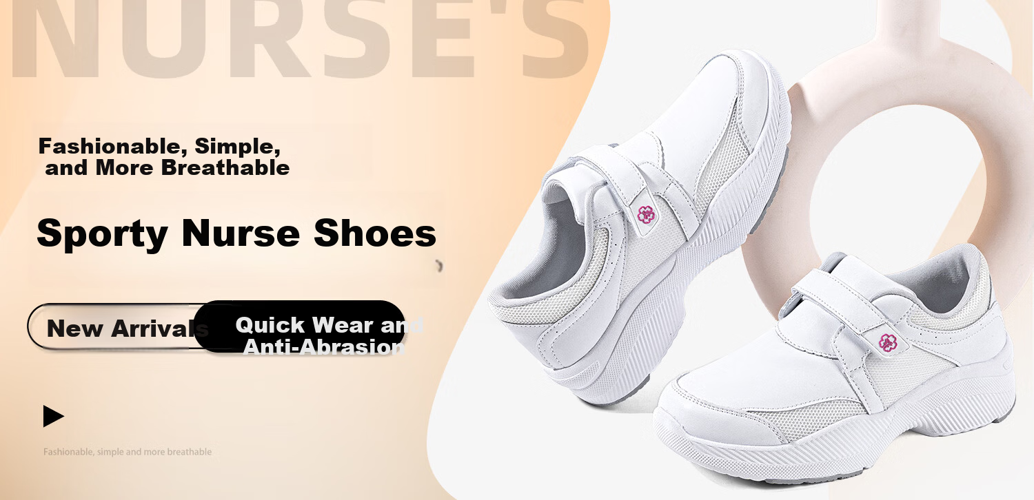 Feiying Cushion Nurse Shoes Women Soft Sole Breathable Hollow Anti-Fatigue Medical Work Shoes 2-6816 White Size 40 1
