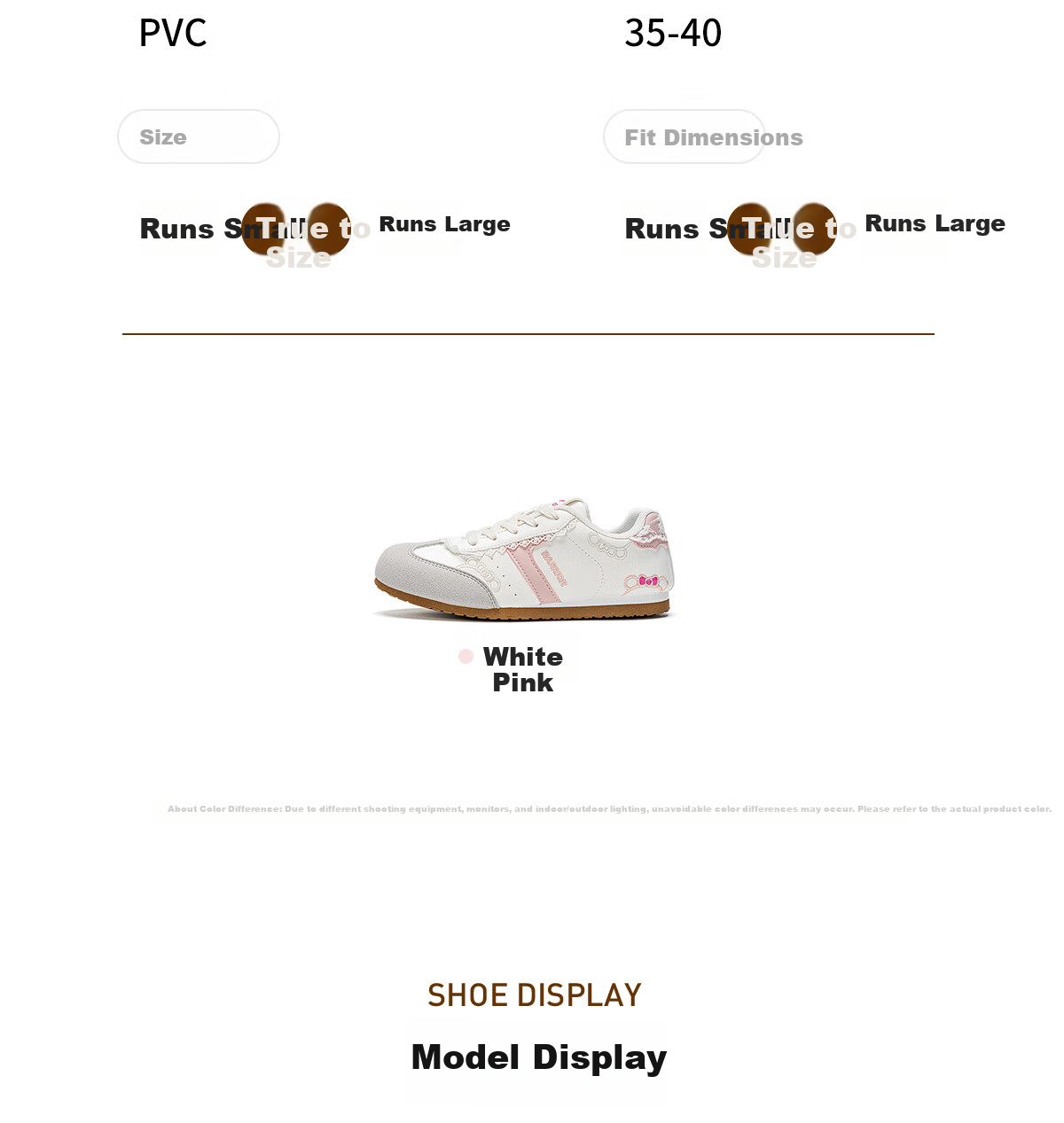 Warrior Embroidered KT Cat Training Shoes Women's New Student Versatile Chic Casual White Shoes Light Gray Pink Size 37 7