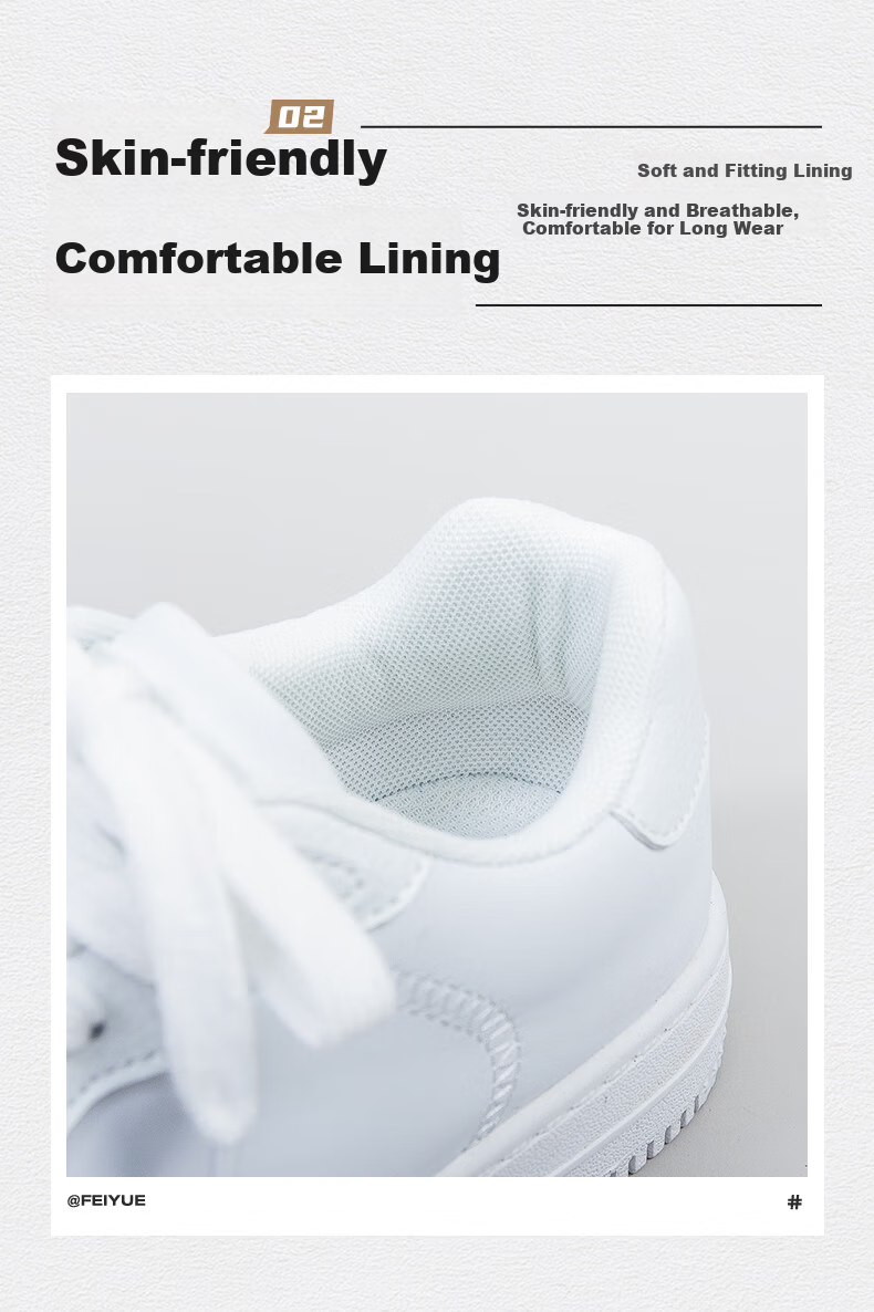 Feiyue Official Women's Sneakers 2026 Spring New Casual Versatile White Shoes Brown Size 43 7