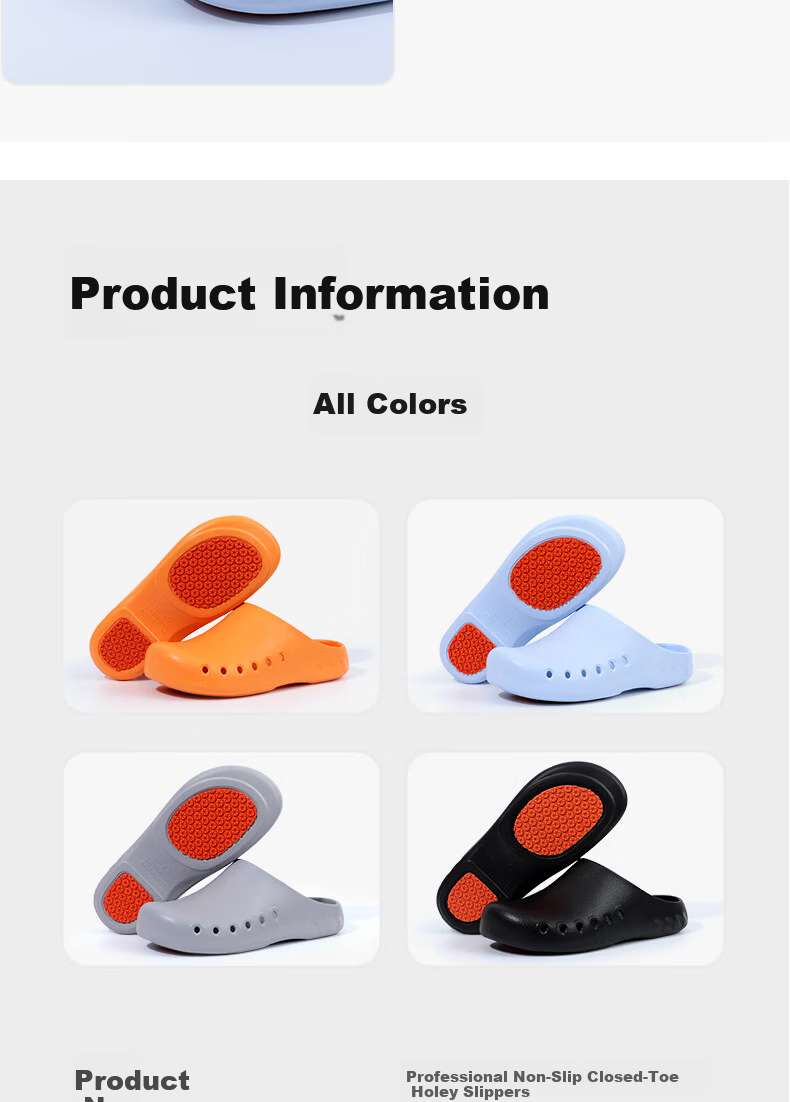Grace Surgical Shoes Thick Sole Breathable Indoor Soft EVA Non-Slip Nurse Slippers Unisex Orange Size 41-42 6
