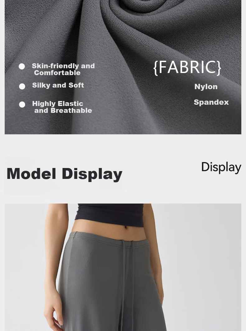 XUEXIMAN New Straight Loose Yoga Pants Cool Running Wide-Leg Sports Professional Training Fitness Pants Summer Thin 10