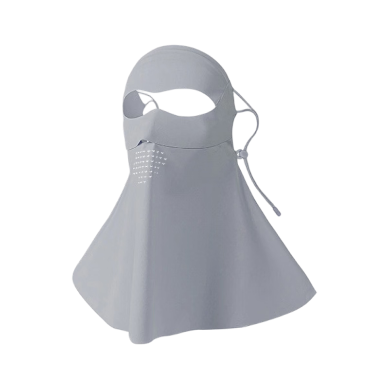 ZIY Seamless Face Shield and Shawl Breathable Summer Women's Shoulder and Neck Ice Silk Sun Protection Mask UV Protection Full Face Cover