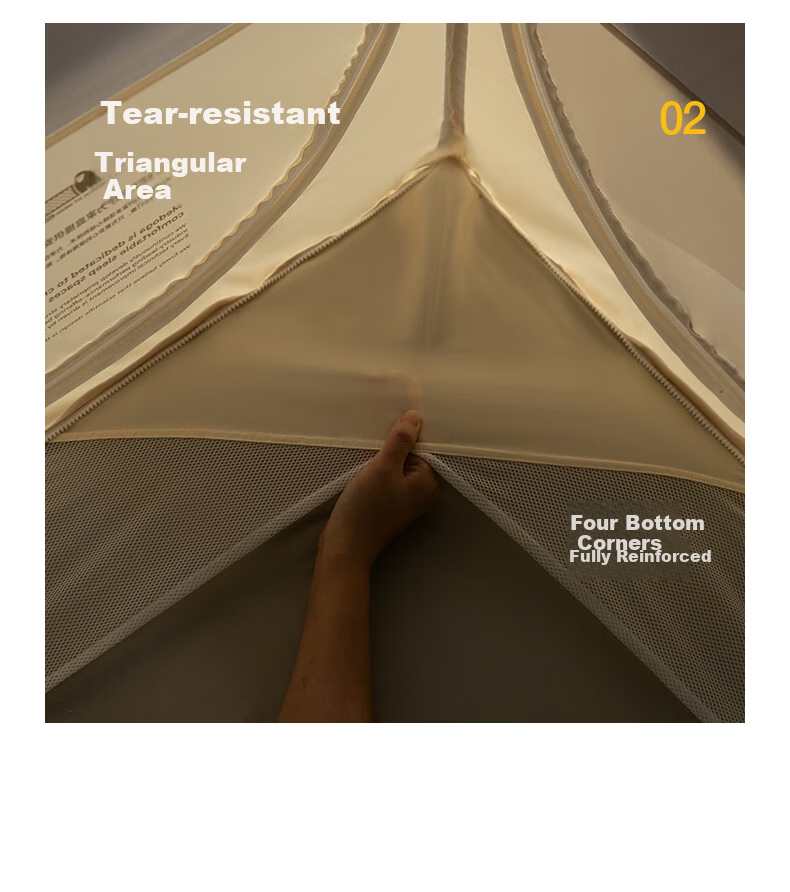 MEDOGA [Air2] Baby And Child Anti-Fall Mosquito Net, 1.8x2 Meters, Home Use Fence, Light Beige [Threaded Tee + Strap] 22