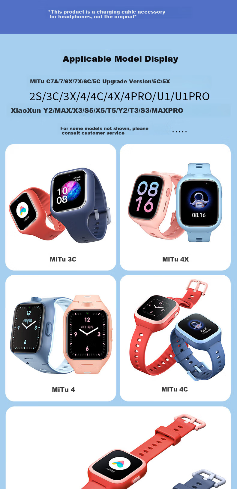 Beiyipin Magnetic Charging Dock Compatible with OPPO Watch 4Pro/X/4/3Pro/3/2/1/SE Smartwatch Charging Cable 2