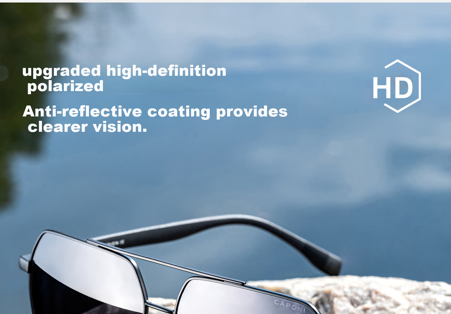 CAPONI Carbon Fiber Polarized Sunglasses for Men, Photochromic UV Protection Driving Day and Night Use 5