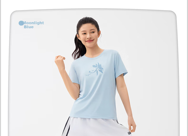 361° Women's Short Sleeve Spring Summer New Sports T-Shirt Quick-Dry Loose Casual Running Top 662624113-5 20