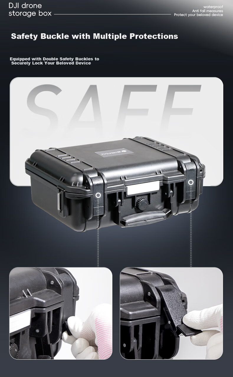 EIRMAI R102P Storage Case for DJI Pocket 3/Action 5 PRO - Waterproof Shoulder Bag, Travel Kit, Sand Color 6