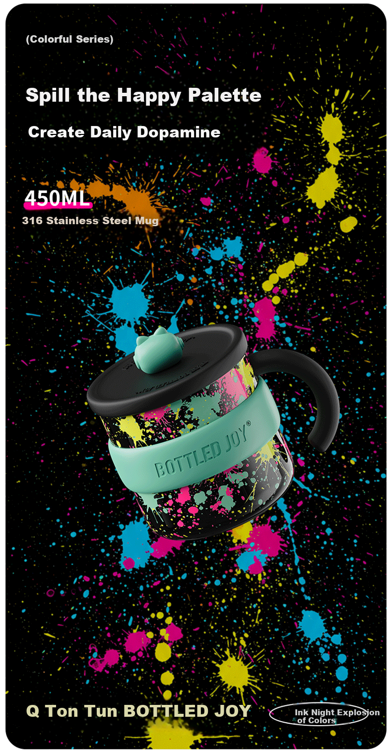 Dundun BOTTLED JOY Insulated Mug 316 Stainless Steel Coffee Cup Thermal Water Bottle Desktop Mug Dundun Barrel 2