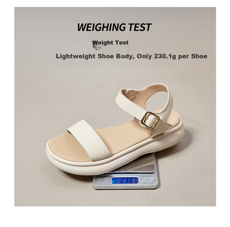 ZHR Women's Summer Sandals 2026 New Thick Sole One-Strap Beach Roman Slippers M561 Apricot Size 35 6