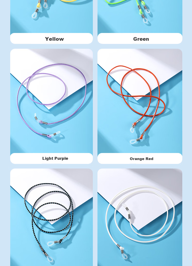 Eyeglass Chain Anti-Lost Neck Strap for Children and Adults Wax Rope Glasses Holder 7