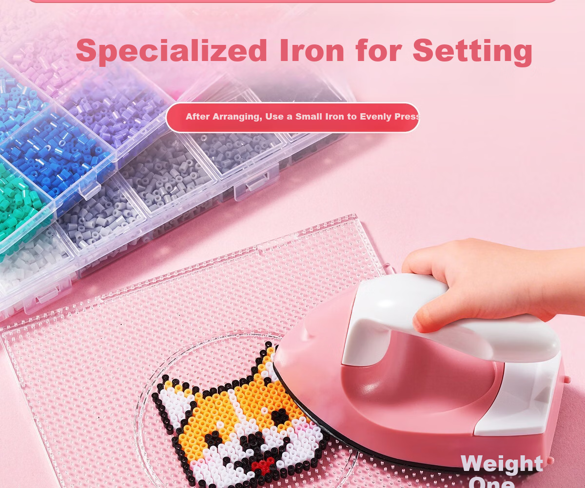 Dimoarch Premium Perler Beads DIY Craft Kit Complete 3D Fusion Bead Pen Tool Iron Birthday Gift 48 Colors 4