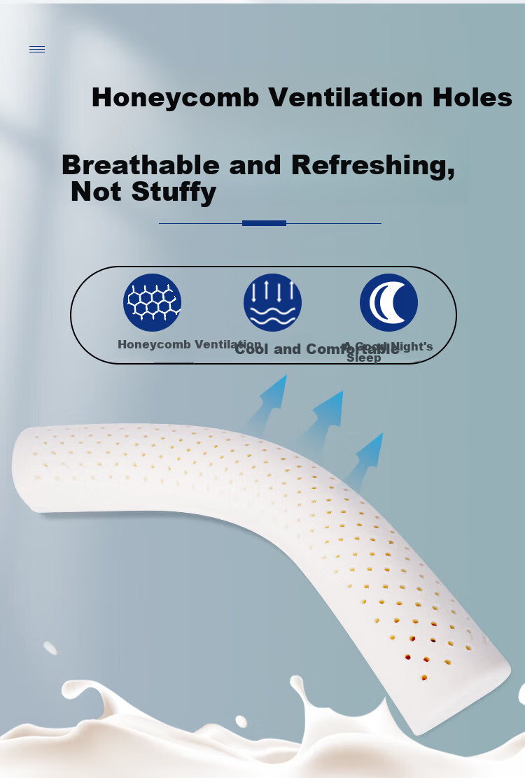 Hengxiangmeng Cylindrical Neck Pillow, Latex Pillow for Sleeping, Flat Lying, Lumbar Support, Waist Cushion, Long Rectangular And Small Round Pillow 6