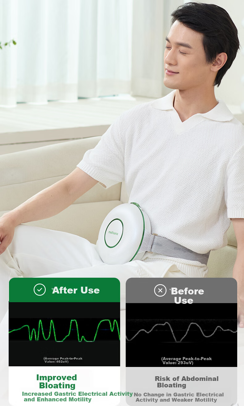 MEDISANA German Abdominal Massager Promotes Intestinal Peristalsis Stomach Massager Warm Uterus Waist Belt Heat Therapy Fully Automatic Massager Practical Gift for Women 20