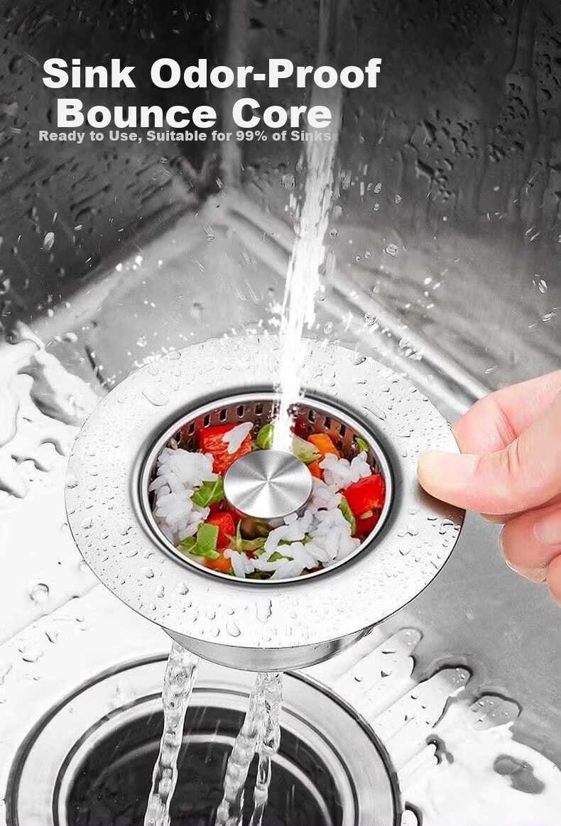 OPLSED [Germany] Stainless Steel Kitchen Sink Drain Accessory Leak-Proof Plug Filter Universal OP-TTX2001 3