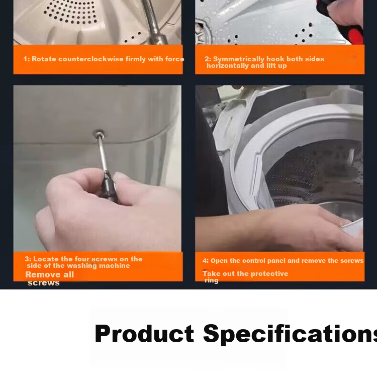 No.1 Factory 7-Piece Household Washing Machine Disassembly Cleaning and Repair Professional Tool Set with Pulsator Core Three-Prong Socket Wrench 11