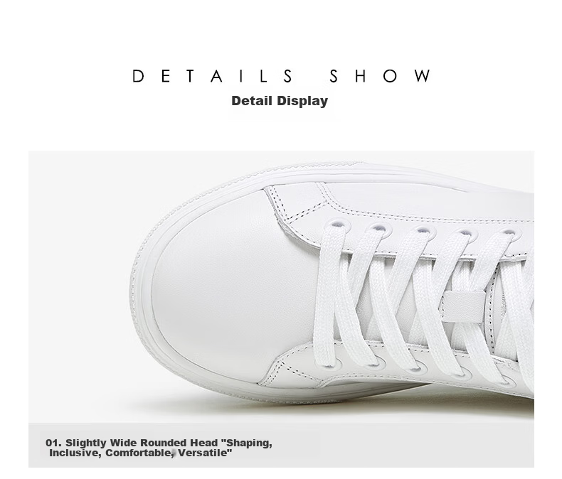 CAMEL Women's Minimalist Casual White Leather Flat Lace-up Sneakers L24S504610 White 40 14
