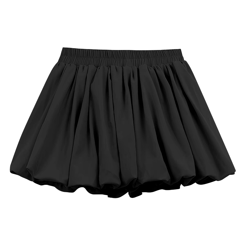 Langsha Bud Short Skirt Women's Spring Summer Sweet Slim A-Line Anti-Exposure Puff Cake Lantern Skirt
