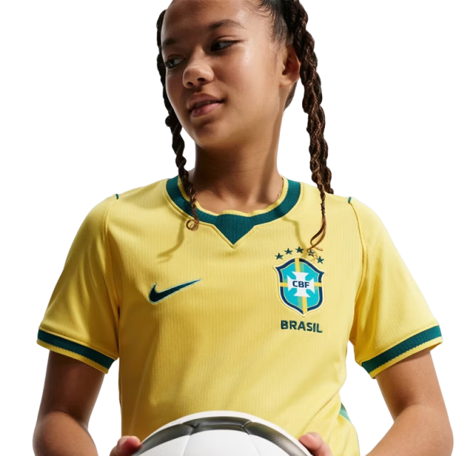 Nike NIKE Parent-Child T-Shirt 26 World Cup New Brazil Home Quick-Dry Short Sleeve Jersey IO2231-724 Yellow XL