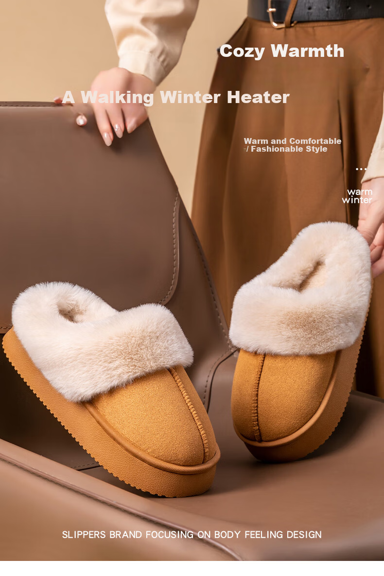 YUZHAOLIN Unisex Winter Fashion Plush Warm Indoor Cotton Slippers YG269 1