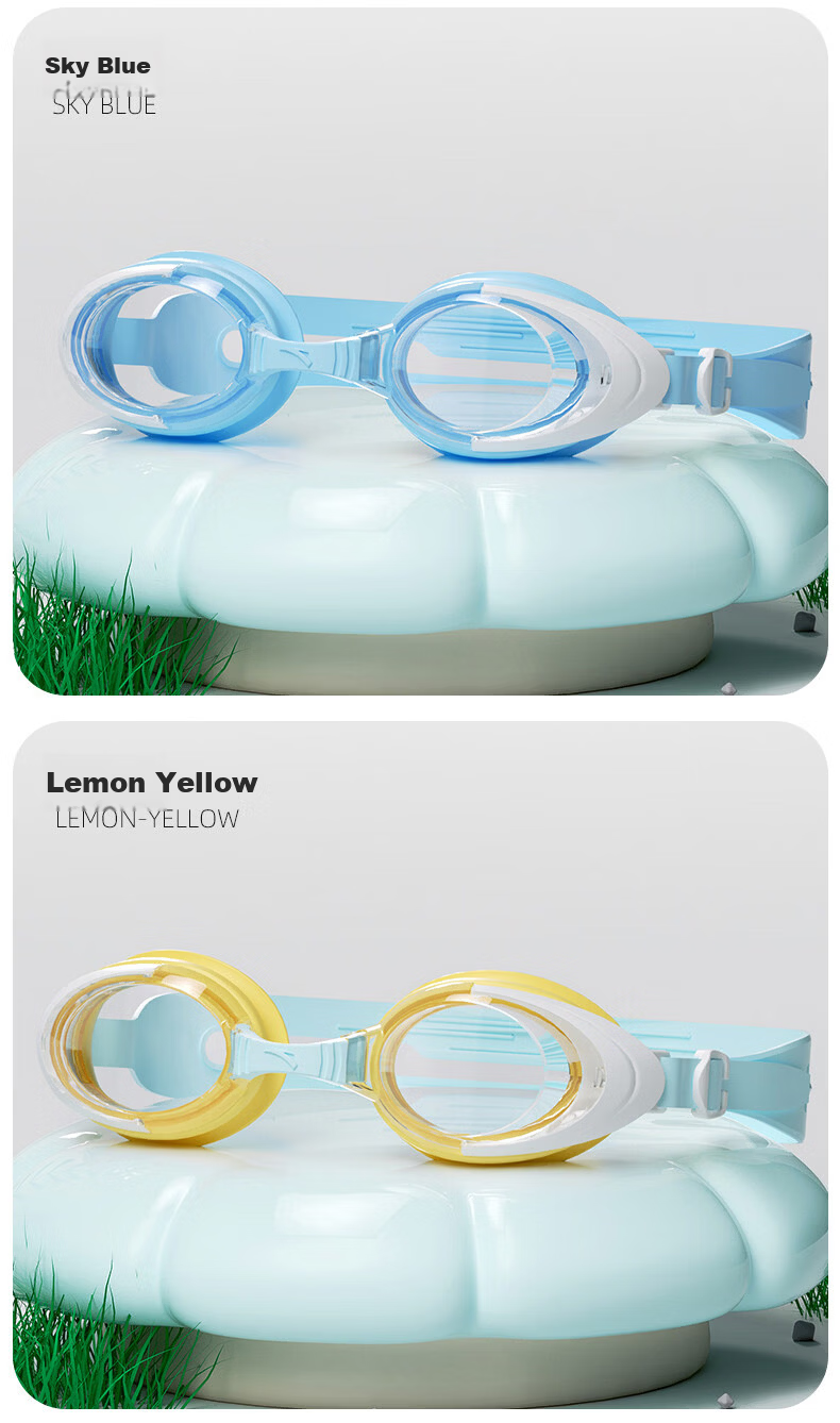 ANTA Kids Swimming Goggles and Swim Cap Set, Unisex Children Anti-Fog Waterproof Protective Professional Training Swim Gear 11