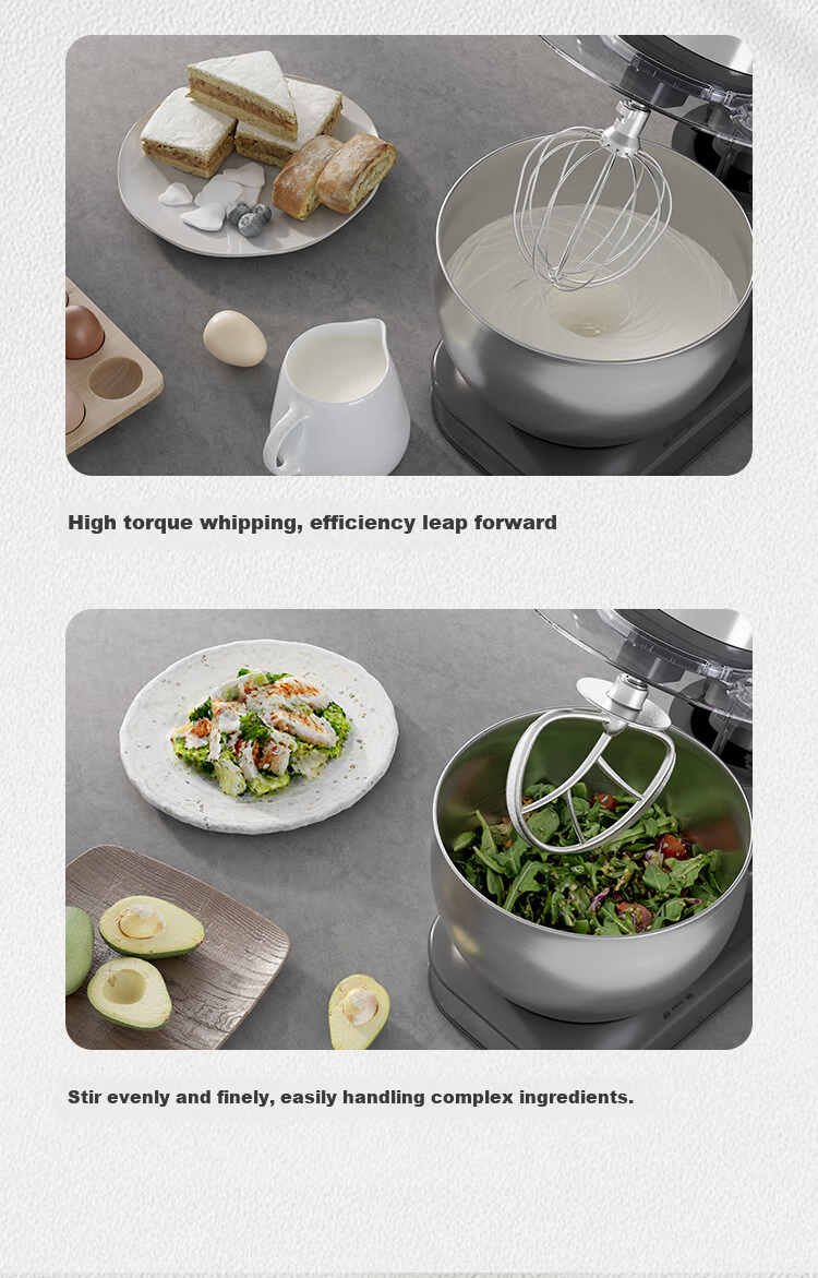 AUX 12L Commercial and Home Use Chef Machine Dough Kneader Multifunctional Stand Mixer Fully Automatic Egg Beater Cream Mixer 2000W Fast Film Formation SC-617EC 2
