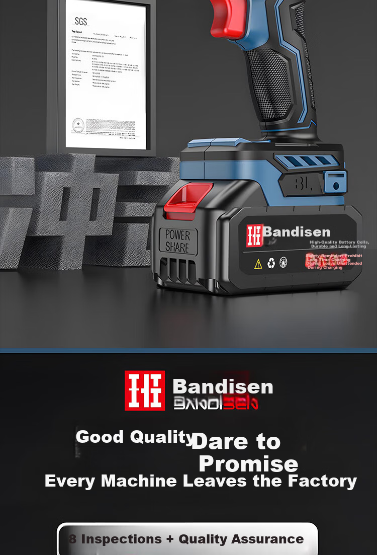 Bandison Cordless Electric Drill Household Rechargeable Screwdriver Lithium Battery Handheld Power Drill Electric Driver Power Tool 4
