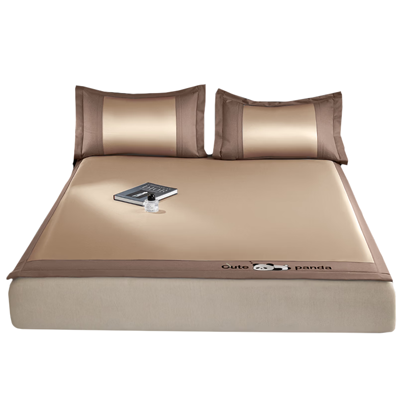 Grace Class A Single Cooling Mat Ice Silk Summer Air Conditioning Soft Mat Home Washable 1.8*2M Elegant Coffee