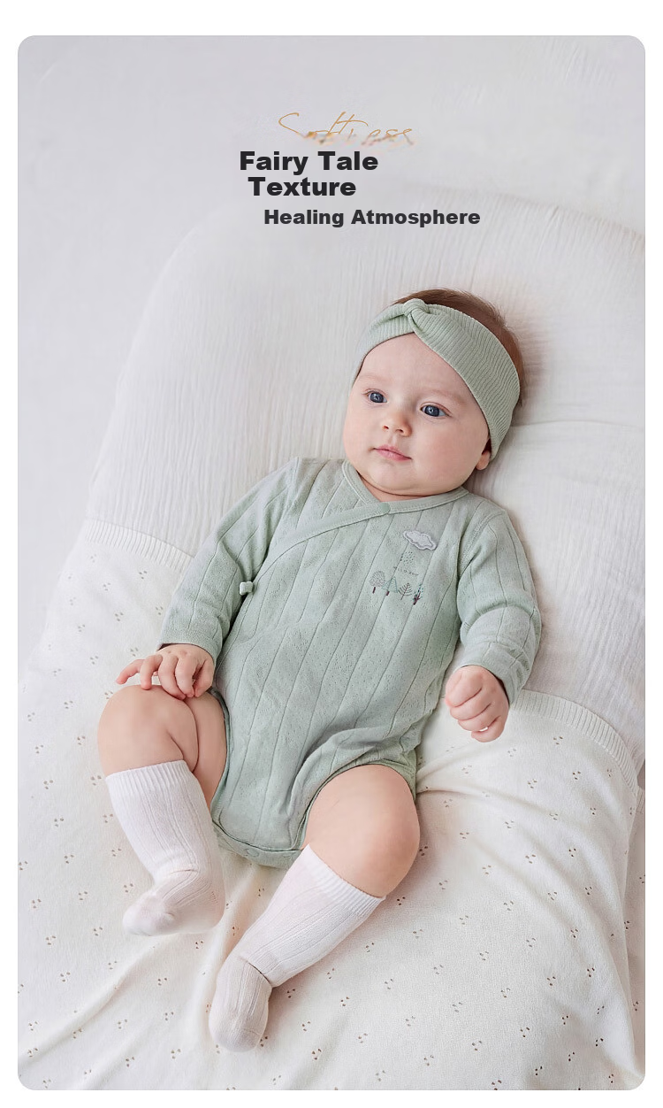 Babylove Newborn Long Sleeve Spring and Autumn Cotton Triangle Romper Baby Bodysuit Infant Jumpsuit 1