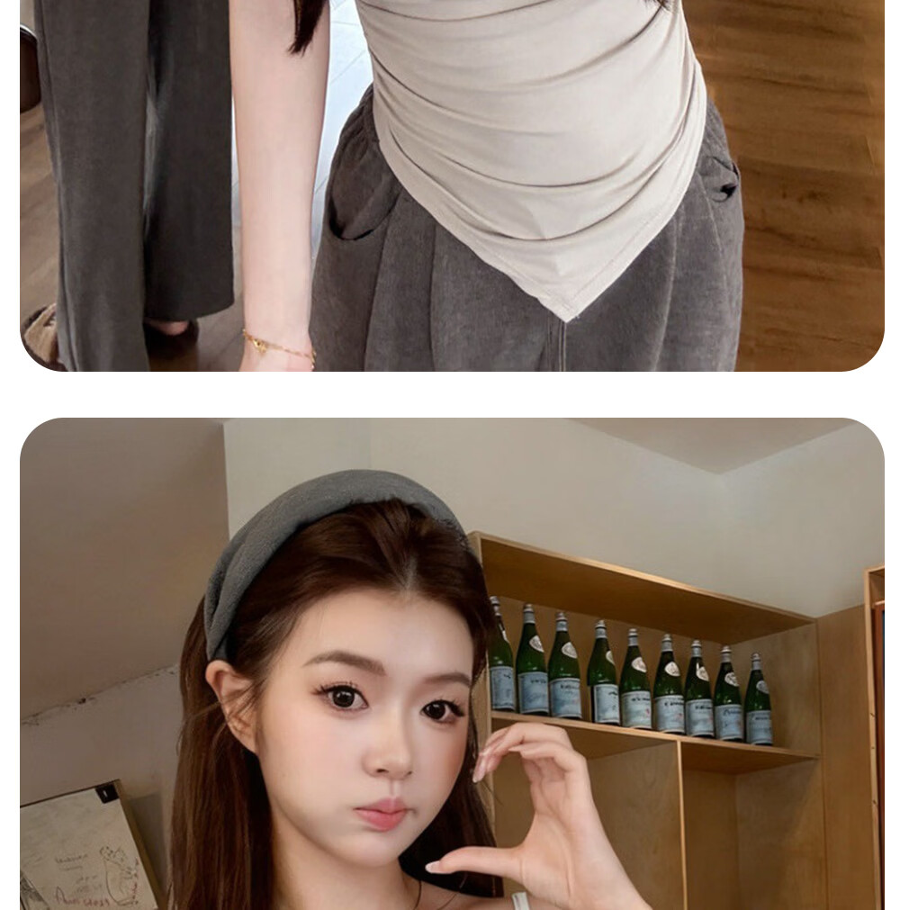 Modal Ruched Scoop Neck Padded Cami Top for Women Slim Waist Sexy Layered Outerwear 24