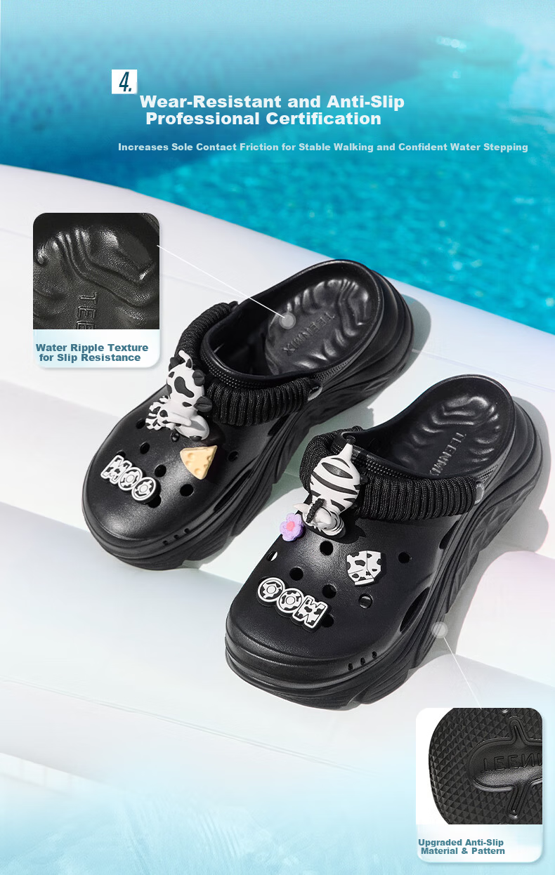 Tianmeiyi Langhua Hollow Thick-soled Height-increasing Sandals Women's Outdoor Beach Shoes Summer CMX18BL6 Black Size 35 12