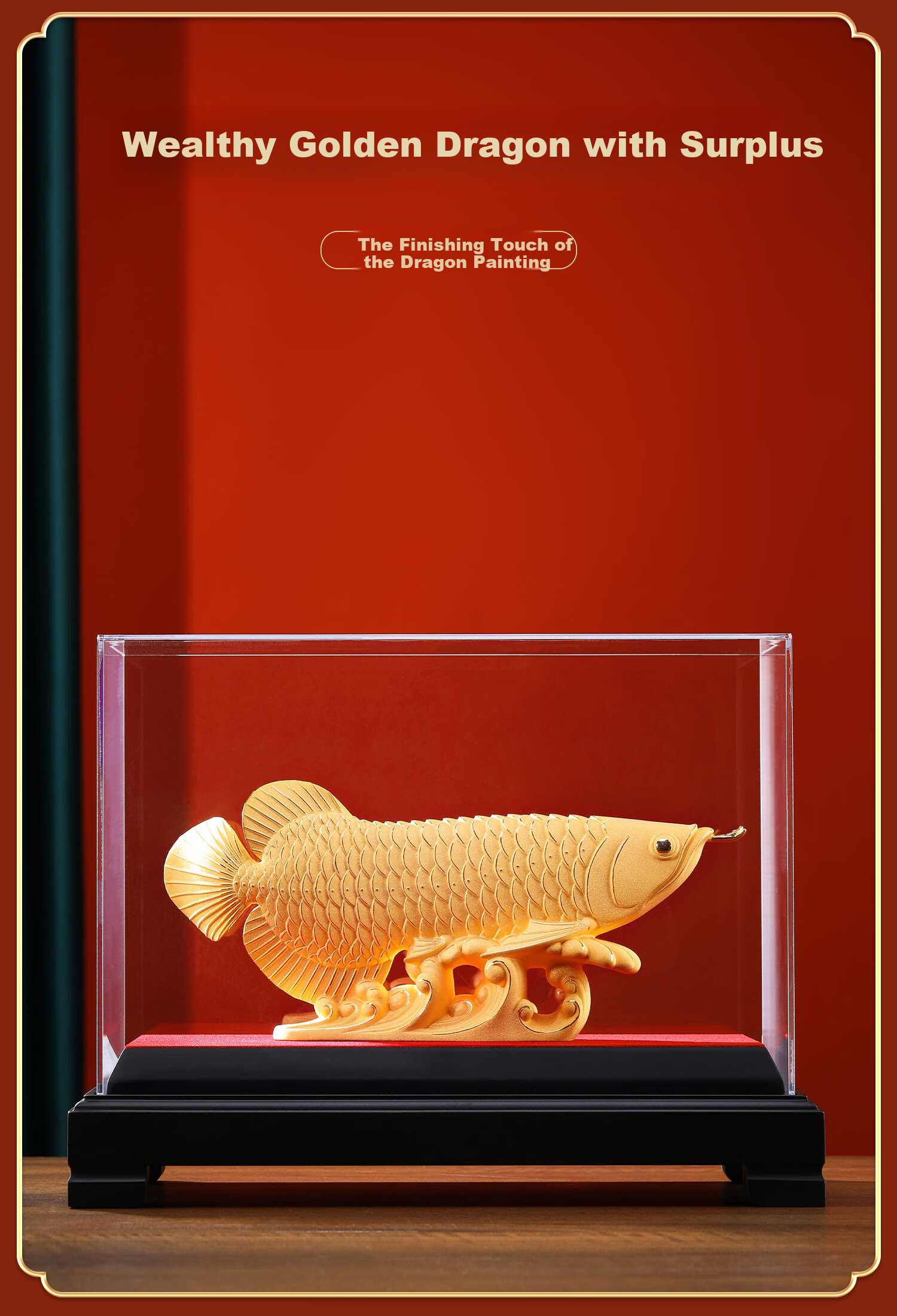Damingtongjiang, Large Golden Dragon Fish Ornament, Wealth-Attracting, Business Opening, Housewarming Gift, Moving Present, Living Room And Office Decoratio 2