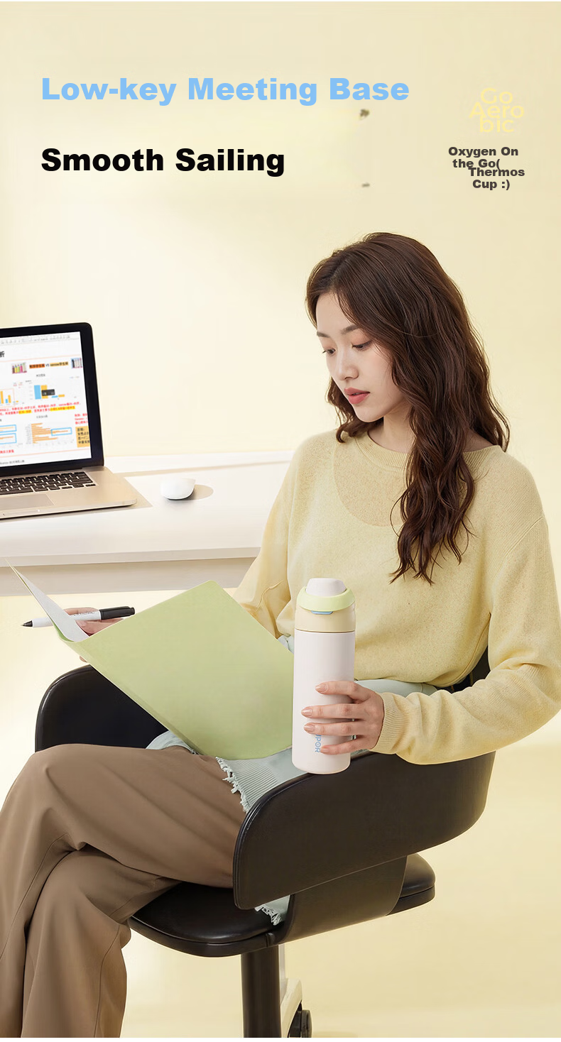 SUPOR Large Capacity 316L Stainless Steel Insulated Water Bottle Portable Straw Cup for Students 7