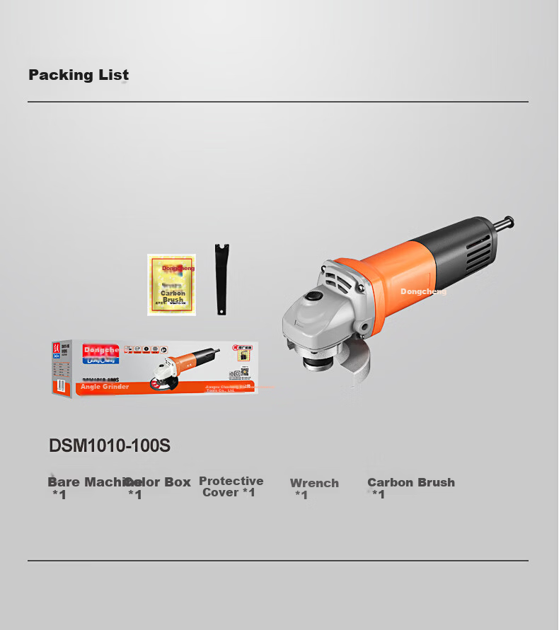 Dongcheng 1010W High Power Multifunctional Angle Grinder Cutting Grinding Polishing Hand Grinder DSM1010-100S 13