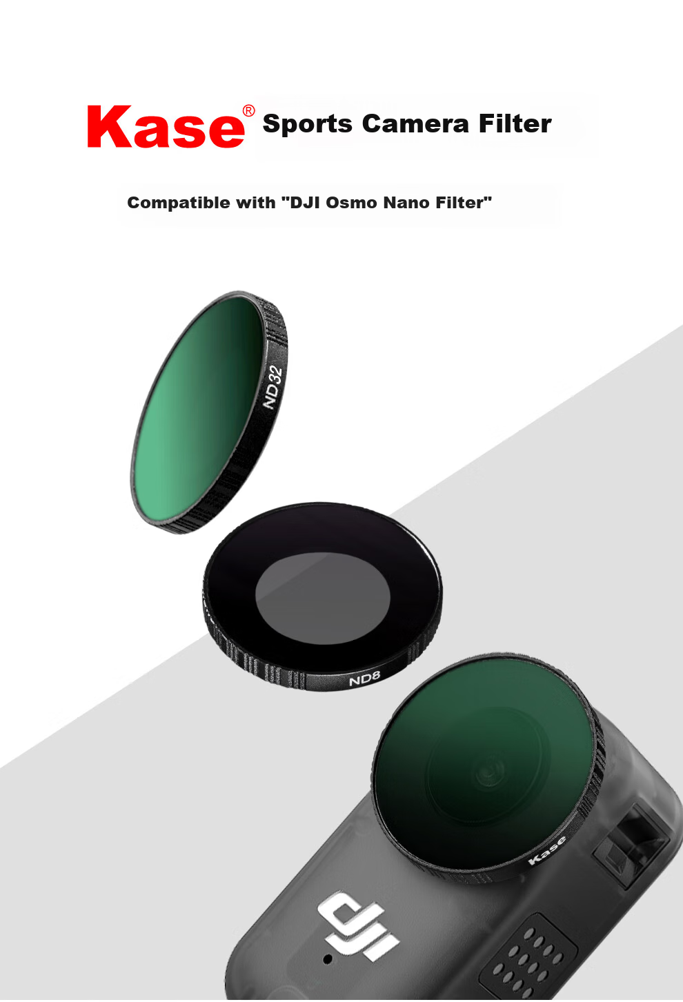 Kase DJI Osmo Nano Action Camera Accessory Filter ND8 Neutral Density Lens for Landscape Photography Long Exposure Time-lapse 1