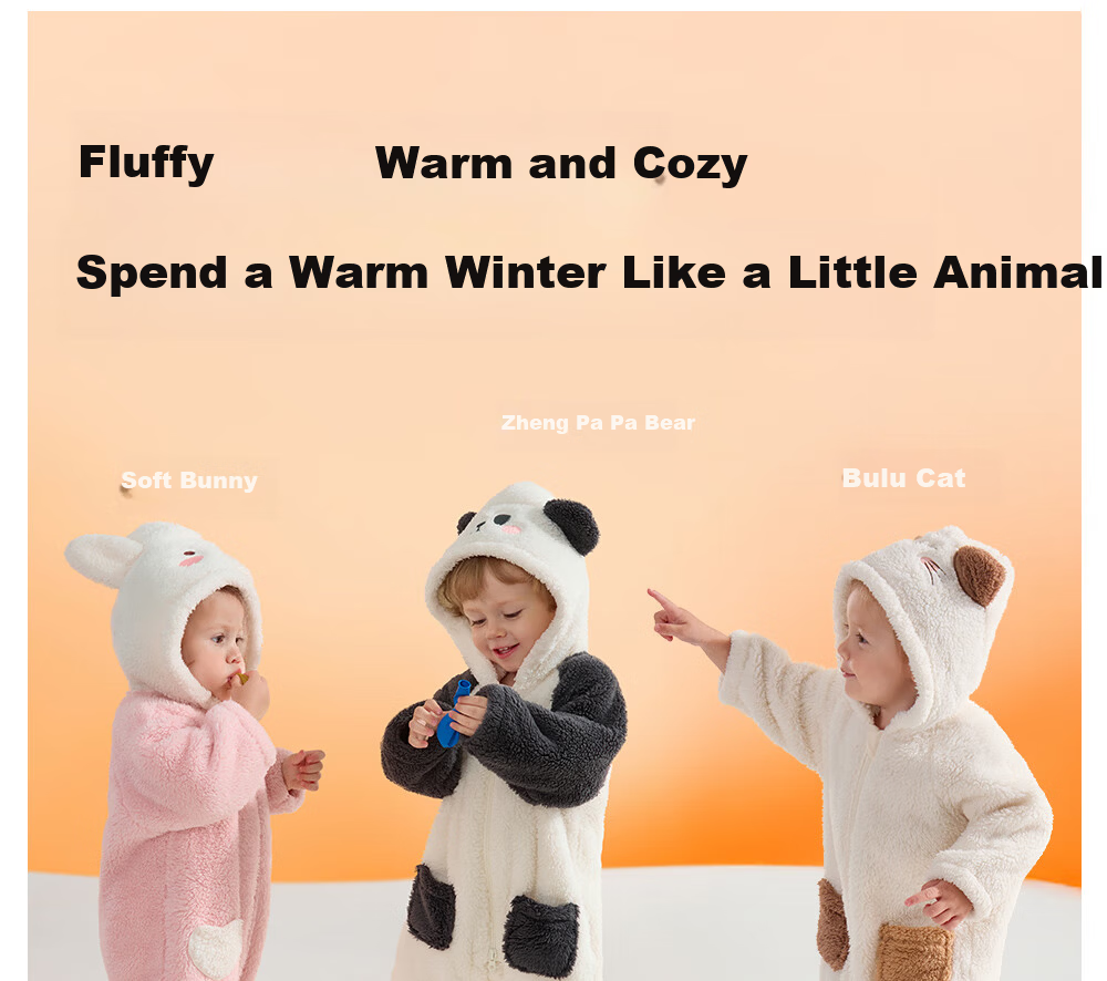 Betis Baby Clothes Autumn Winter Thickened Fleece Lined Warm Unisex Infant Romper Jumpsuit Winter Outdoor Crawling Suit 7