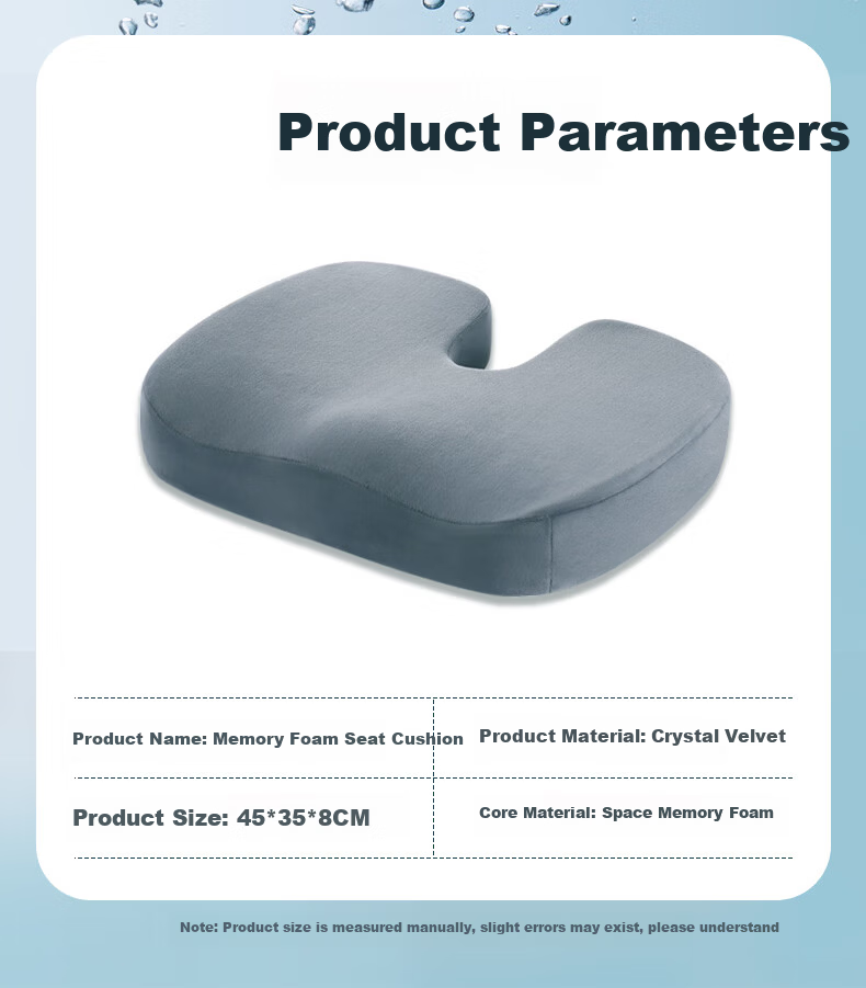 Howtreats Memory Foam Seat Cushion for Office and Car, Coccyx Pressure Relief Cushion for Long Sitting 11
