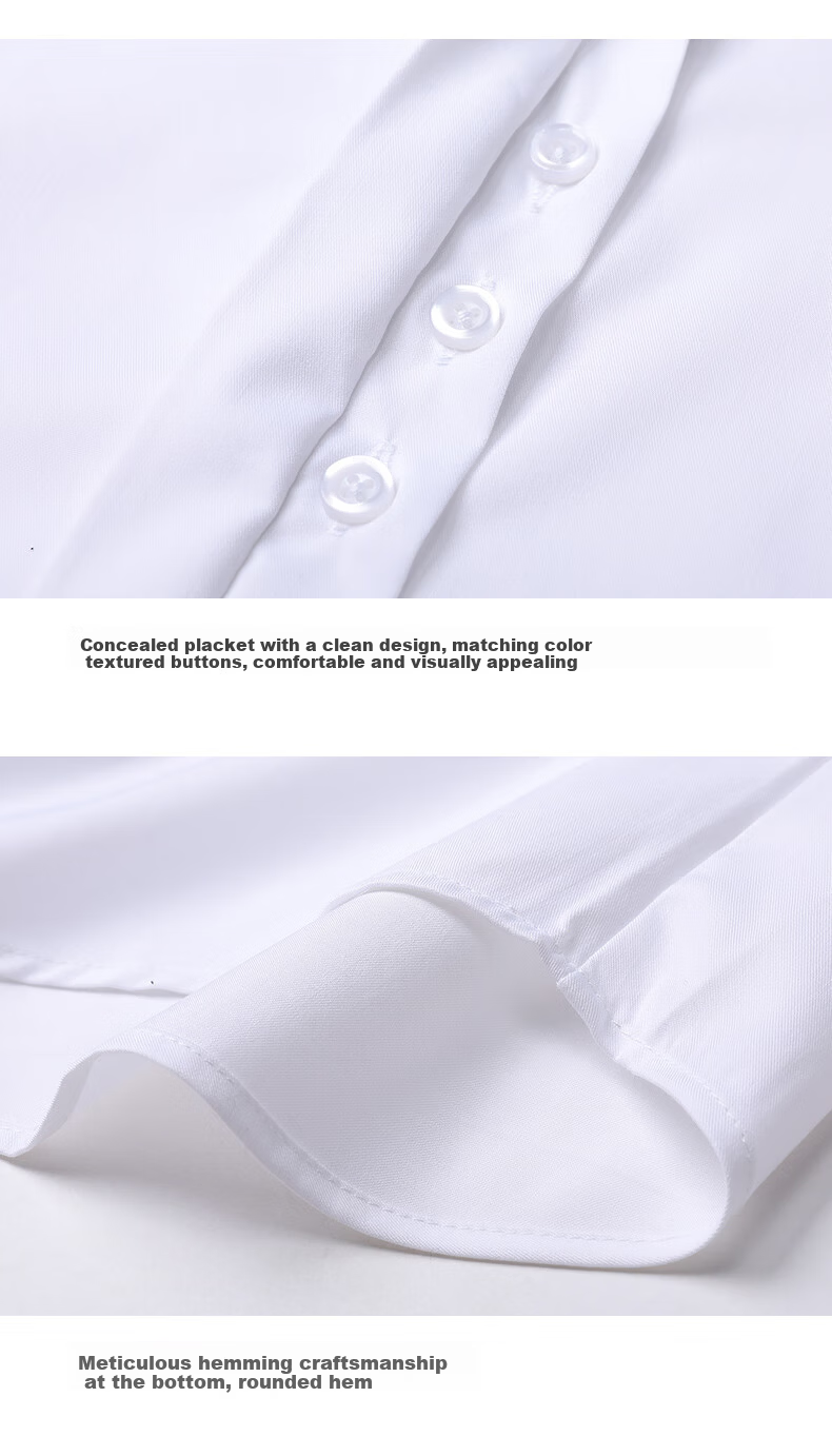 Romon Slim Fit Simple Summer Women's Shirt Casual Breathable Solid Color Short Sleeve White M 32