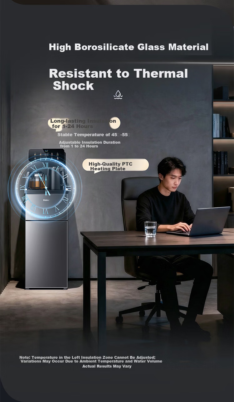 Haier Little Star Pro 2026 Tea Bar Machine New Model Water Dispenser Home High-End Living Room 316L Stainless Steel Kettle Integrated Automatic Water Supply Bottom Placement Tea Bar Cabinet Warm and H 7