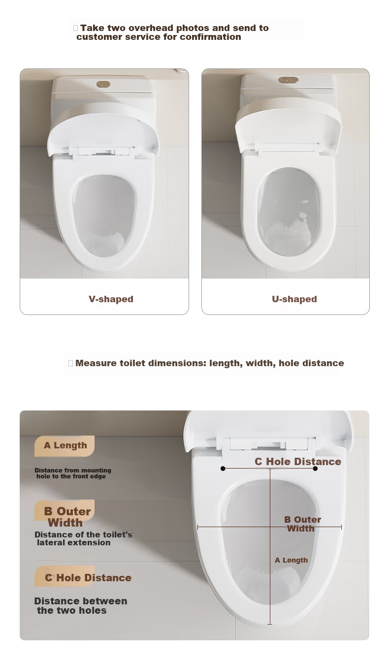 Jingmi Premium Slow-Closing Toilet Seat Universal V-Shaped Thickened Top-Mounted Toilet Lid Cushion 7006 13