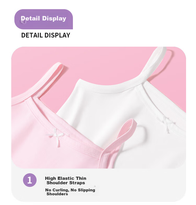 DEESHA Kids Girls Camisole Vest Underwear 2-Pack 8
