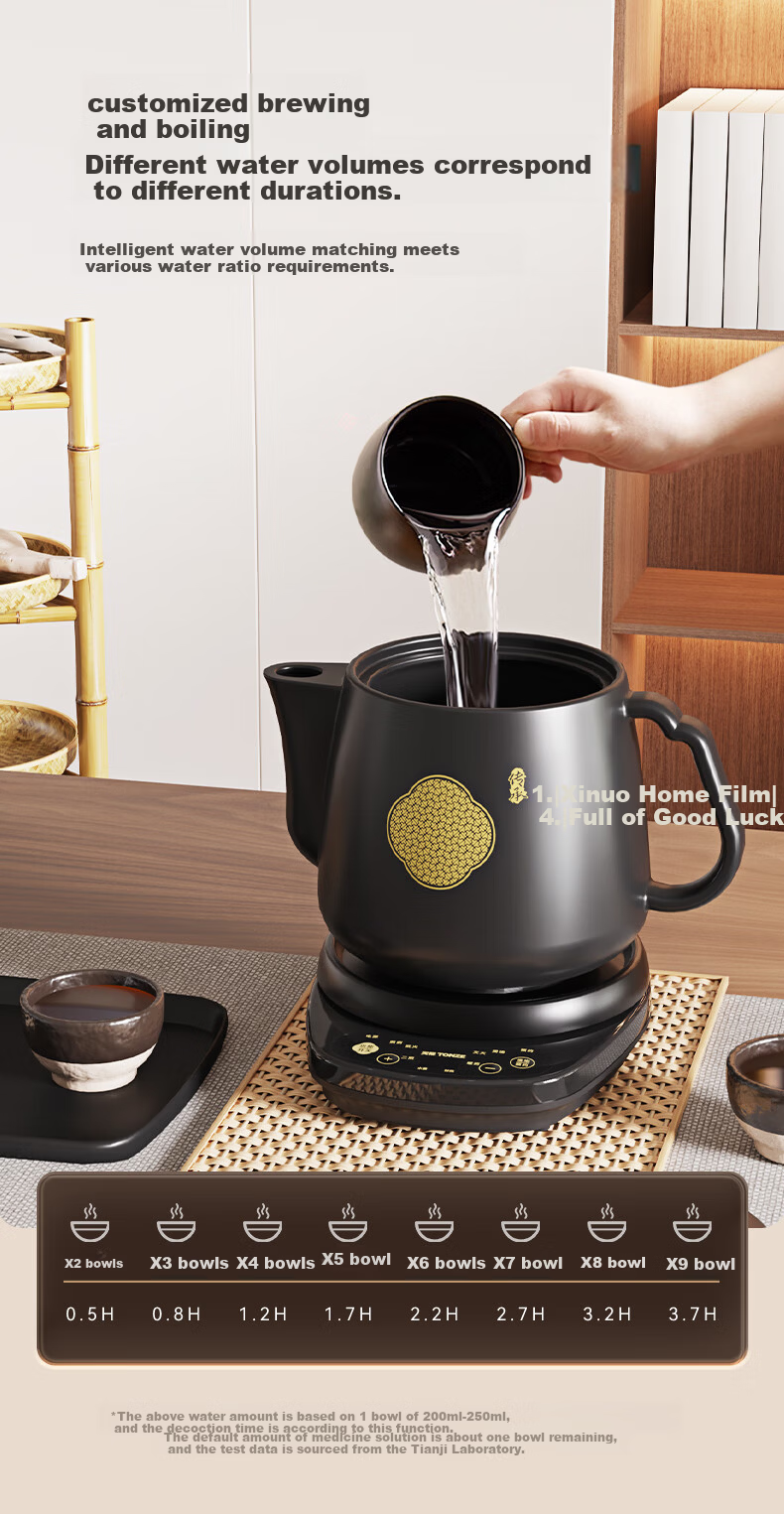 TONZE Herbal Medicine Cooker Electric Ceramic Decoction Pot 3L Large Capacity Smart Split Automatic Traditional Chinese Medicine Stewing Pot BJHD23A30FAW 5
