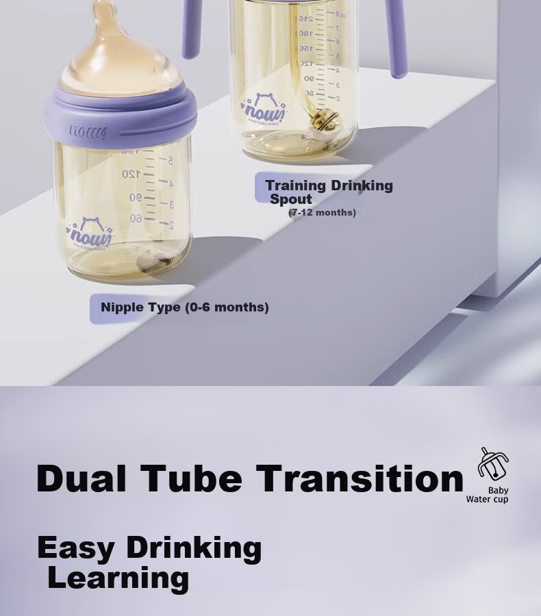 NOURI Dream Planet Series Baby Bottle Original Angled Nipple Size S 0-3 Months Single Pack 4