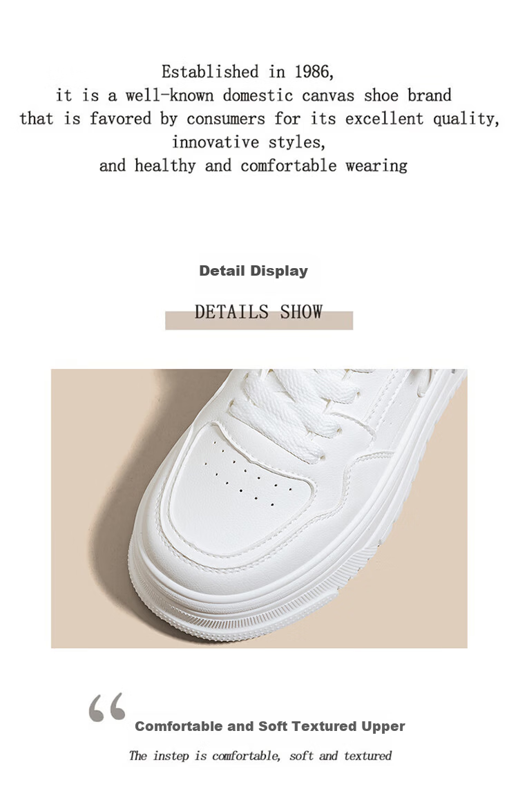 RENBEN 6CM Height Increasing White Sneakers Thick Sole Platform Shoes 2026 Trendy Versatile Student High-Value Chunky Casual Sports Shoes 4