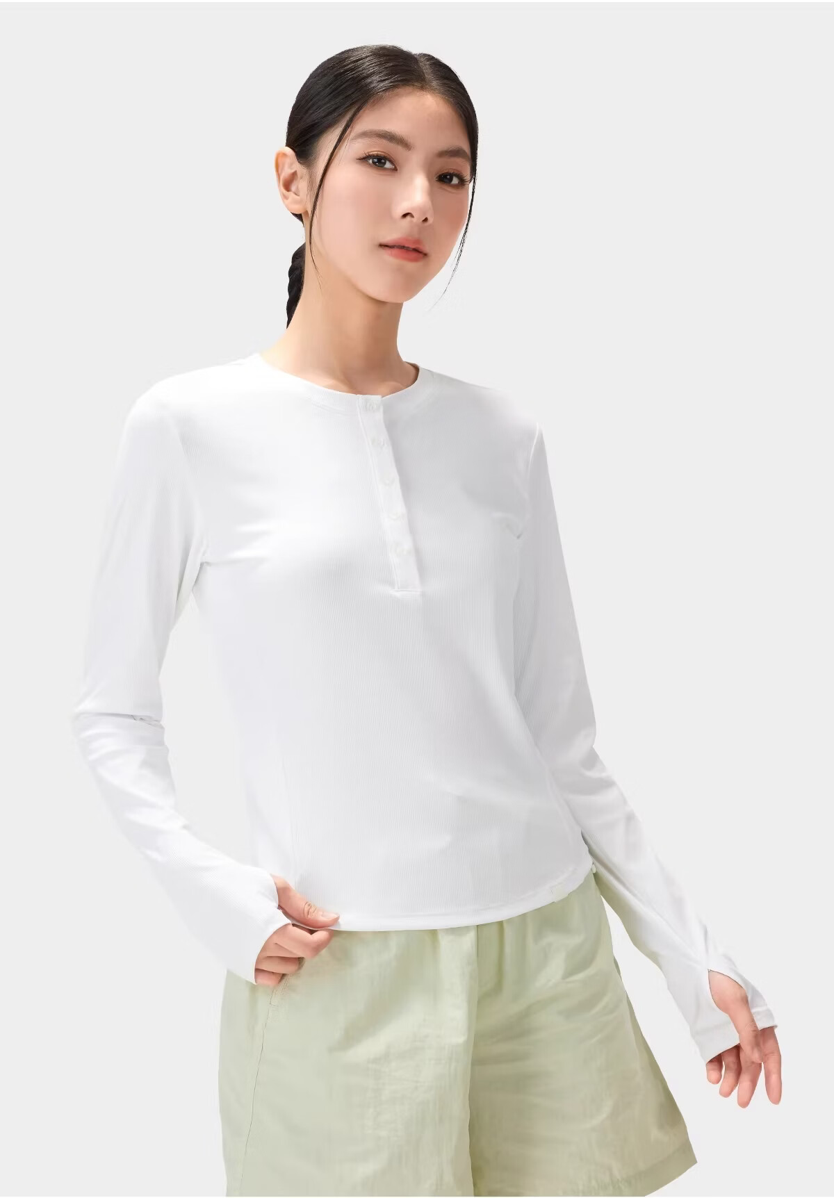 CAMEL Women's Outdoor Base Layer Long Sleeve Stretch Slim Cooling Sun Protection T-Shirt for Hiking Mountaineering Cycling T8038 Spring Summer 2026 12
