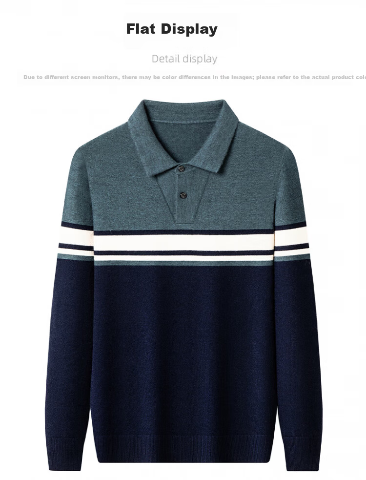Hengyuanxiang [Wool Blend] Long Sleeve T-Shirt Men Autumn Winter Thickened Warm Knitted Base Shirt Sweater Dark Gray 3XL 5