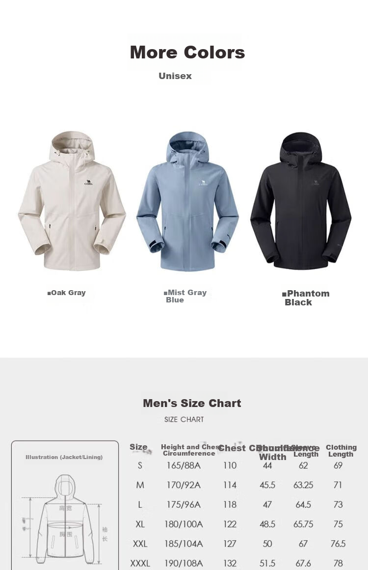 CAMEL Zeus Single-Layer Outdoor Mountaineering Jacket Windproof Waterproof Sports Coat Fashionable Couple's Windbreaker 14