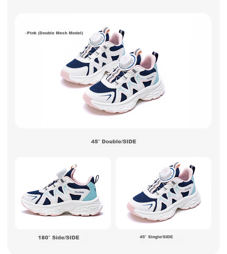 Follow Me Kids Sports Shoes Spring Summer Mesh Breathable Casual Shoes Boys Girls School Running Shoes Black Size 37 16